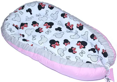 Produktbild von Bettnestchen Baby Nestchen Kokon Kuschelnest Baumwolle - Minnie + Rosa