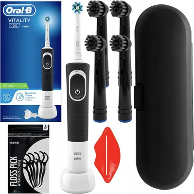 Obrázek produktu pro Elektrický Zubní Kartáček Oral-B Vitality 100 Černý + Pouzdro + Tipy