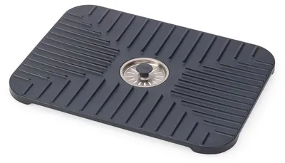 Immagine prodotto di SinkShield™, Joseph Joseph, protezione per lavello, protezione per utensili, tappo di scarico rimovibile, fessure di scarico, grigio.