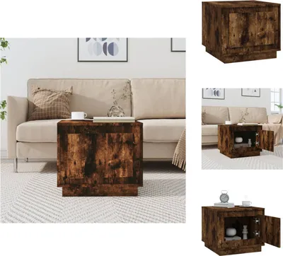 Obrázek produktu pro vidaXL Konferenční stolek kouřový dub 51x50x44 cm materiál na bázi dřeva - Konferenční stolky