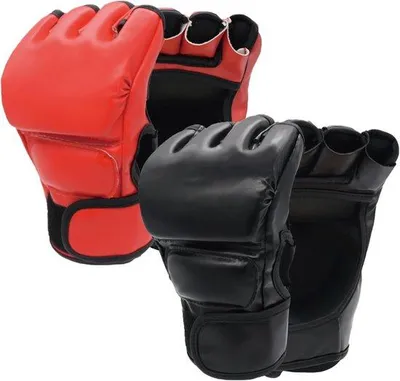 Produktbild von 2 Paar Boxhandschuhe – Schokdempfendes Leder für Kickboxen, Sparring und MMA – Für Anfänger und Profis