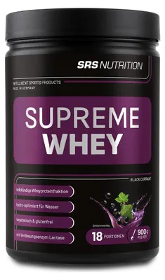 Produktbild von SRS Supreme Whey - 900 g - Dose Schwarze Johannisbeere