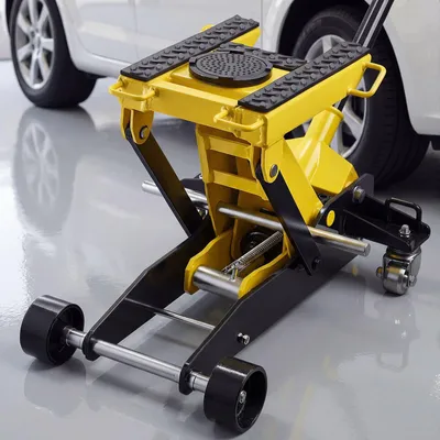 Produktbild von Hydraulischer Rangierwagenheber - Autoheber 2 t Flachprofil - Stahlkonstruktion - Hubbereich 150–435 mm - Schnellhubpumpe - Für Pkw, Motorräder und ATVs