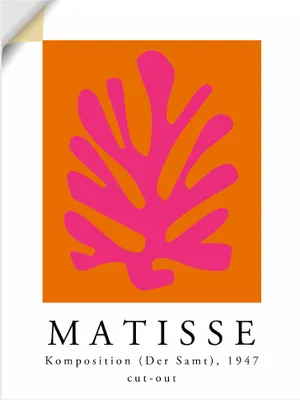 Produktbild von ARTland Wandbild, selbstklebend Matisse Komposition - cut-out pink Größe: 45x60 cm