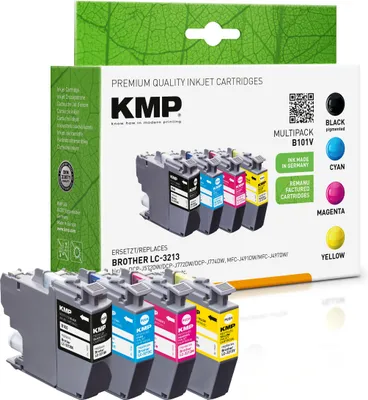 Produktbild von KMP Patrone Brother LC-3213 bk,cyan,mag,yel. 4x400 S. B100V remanufactured