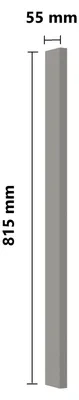 Produktbild von Unterschrank Passleiste Grau Küche Bianca Grey Rose Küchenzeile Küchenblock Einbauküche - Breite 5,50 cm x Höhe 81,50 cm x Tiefe 1,60 cm.