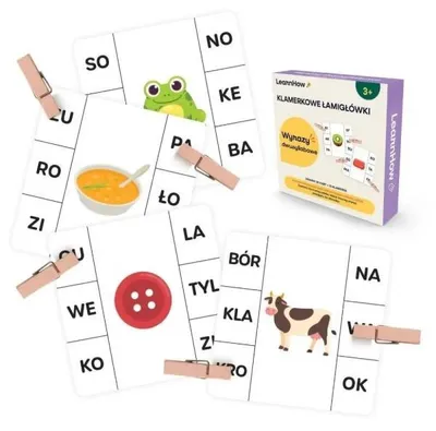 Produktbild von LearnHow Klamerkowe zadania - nauka sylab dla przedszkolaków