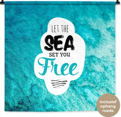 Produktbild von MuchoWow® Wandteppich Wandbehang Sommer - Sprichwörter - Zitate 90x90 cm Tapisserie Dekoration Wandtuch - Wandaufhänger