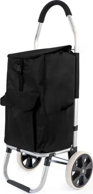 Produktbild von Wiltec nákupný vozík skladací 103 x 44 x 36,5 cm do 40 kg, nákupný vozík s dvoma kolieskami, skladací vozík nákupný vozík s rukoväťou, nákupný vozík s veľkou nákupnou taškou