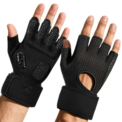Produktbild von Fitness Handschuhe mit Handgelenkstütze Schwarz L