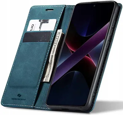 Immagine prodotto di SPACECASE Custodia flip a portafoglio per Poco X7 Pro 5G Blu