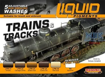 Produktbild von LIFECOLOR LC-LP005 Weathering Set - Trains and Tracks 6x22ml