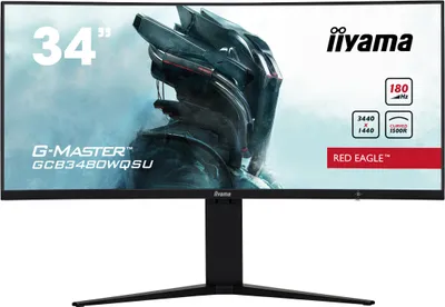 Produktbild von Iiyama G-Master GCB3480WQSU-B1 Red Eagle 34" LCD VA UltraWide QHD 180Hz FreeSync Premium Pro Curvo