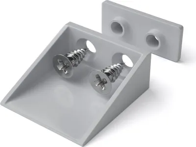 Produktbild von BAUHELD® Rolladen Anschlagwinkel 40mm [8 Stück] Rolladenstopper für Rolladenpanzer - Hellgrau