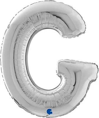 Produktbild von Folienballon Buchstabe G, 66cm, Silber