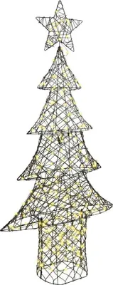 Image de Sapin de Noël avec 240 LED Blanc chaud 180 cm Rotin