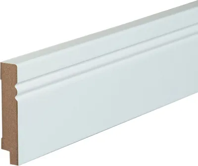 Produktbild von Kosche | Sockelleiste | Avantgarde | Hamburger Profil | MDF Foliert | 19 x 69 x 2500 mm | Weiß | Fußleiste | Hochwertig | Robust
