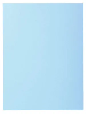 Produktbild von Packung mit 100 SUPER-Aktenordnern in Pastellfarben, aus extra starkem Karton für DIN A4-Größe, hellblau.