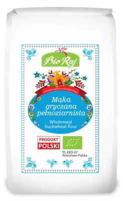 MĄKA GRYCZANA PEŁNOZIARNISTA BIO (POLSKA) 600 g - BIO RAJ