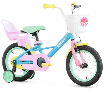 Kinderfahrrad 12-16 Zoll, Mädchen, Stützräder, Rücktrittbremse