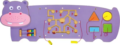 Produktbild von Senzorická manipulační tabule Hipopotam dřevěná Viga Toys Montessori
