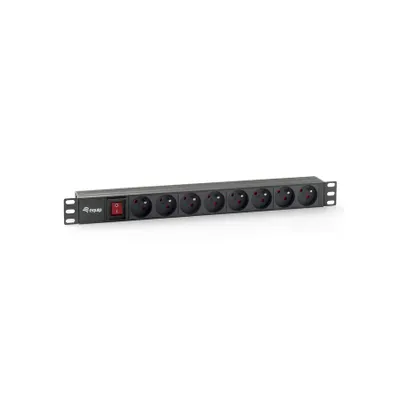 Produktbild von Equip 333285, 1U, Horizontal, Kunststoff, Schwarz, 8 AC-Ausgänge, 1,8 m