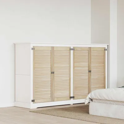 Produktbild von vidaXL Schranktür 4 pcs Natur 49,5 x 2,1 x 110 cm Massives Kiefernholz