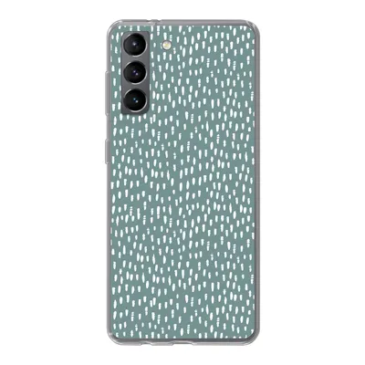 Produktbild von MuchoWow® Handyhülle Schutzhülle Hülle für Samsung Galaxy S21 Polka dots - Weiß - Grün Silikon Softcase Handy Hülle - Softcase