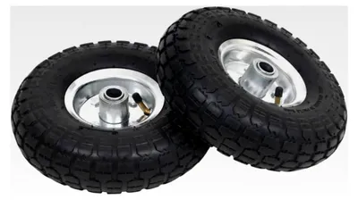 Produktbild von 2 Stück Sackkarrenrad Gummi 4,10/3,50-4 (260x83) Ersatzrad für Bollerwagen