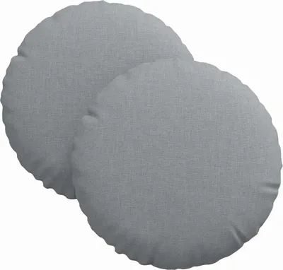 Obrázok produktu pre vidaXL Vankúš na sedenie 2 ks Svetlosivá Ø30 x 13 cm Látka