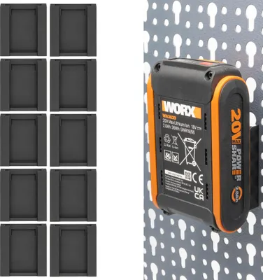 Produktbild von 10x Akkuhalter für Worx Akku für Küpper Lochwand Wandhalter Wandhalterung Halter 20V