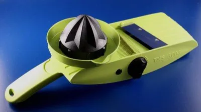 Produktbild von 3000 Gemüsehobel All in One Komplett-Set mit Ersatzmesser und Messerschutz, 36 Einstellmöglichkeiten, Edelstahl Klingen, Kiwi-Green