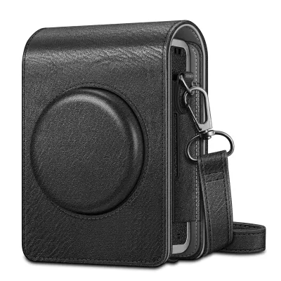 Produktbild von Fintie Schutzhülle für Fujifilm instax Mini EVO Sofortbildkamera - Hochwertige Kunstleder Tasche Reise Hülle Abdeckung Kameratasche mit abnehmbaren Riemen, Vintage Schwarz