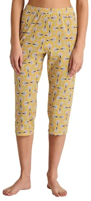 Productafbeelding van CALIDA Favoriete 3/4 broek voor dames, model "ray flower", kleur geel, maat 36-38
