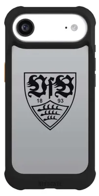 Produktbild von NIVOCASE Hülle für Apple iPhone Air  Stoßfeste Handyhülle NIVOmax Case Schwarz Logo Offizielles Lizenzprodukt VfB Stuttgart