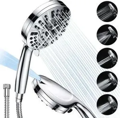 Produktbild von 10-Funktion Handbrause, Wasserdusche mit Spraykopf,Brausebooster Wassersparbrause, ideal für ein erfrischendes Duscherlebnis