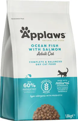 Zdjęcie produktu dla APPLAWS Adult Ocean fish z łososiem - sucha karma dla kotów - 1,8 kg