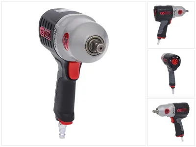 Zdjęcie produktu dla KS Tools MONSTER, Klucz udarowy, Czarny, Szary, Czerwony, Srebrny, Aluminium, 1/2", 7930 RPM, 931 N·m
