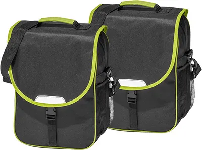 Produktbild von Fahrradtasche 16J030-B04 Gepäcktaschen Tasche schwarz/limette 2er Set