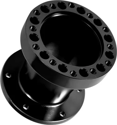 Produktbild von Lenkrad Spacer - 3Zoll Aluminium Hub Adapter (Schwarz) - Erh?ht den Lenkradkomfort fr bessere Kontrolle und Fahrspa?