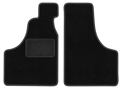 Produktbild von Velours-Fußmatten Vorne für Fiat 126P 1973-2001 – 2-tlg, Schwarz, passgenau – Wielganizator LUX