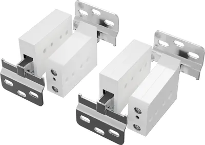 Obrázek produktu pro vidaXL Závěsné držáky skříněk 2 ks Bílá 70 x 48 x 19 mm