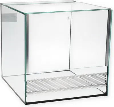 Produktbild von GarPet Glas Terrarium 30x30x30 cm Viviarium Pflanzen Terrarium Reptilien Amphibien Spinnen Glasterrarium mit Alu Belüftung Falltür