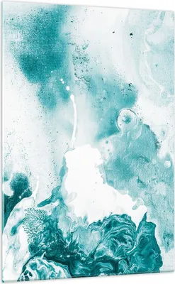 Produktbild von Bilder auf glas - Einteilig - Abstraktion Meer Türkis - 70x100cm - Glasbilder - Wandbilder - Bilder - zum Aufhängen bereit - Wanddekoration aus Glas - Glas Bilder - Wandbild auf Glas - GPA70x100-4268