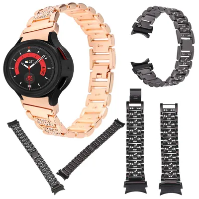 Produktbild von Für Samsung Galaxy Watch FE 6 5 4 Normal Pro Classic alle Größen Diamant Edelstahl