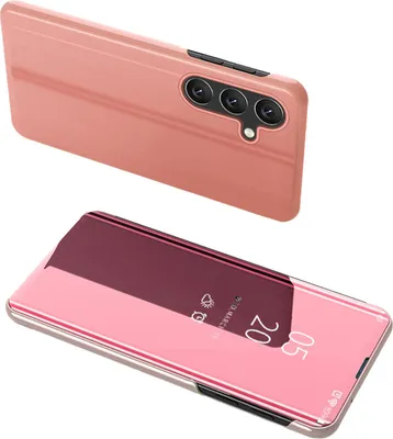 Produktbild von Clear View Case für Samsung Galaxy A24 4G Hülle mit Klappe rosa