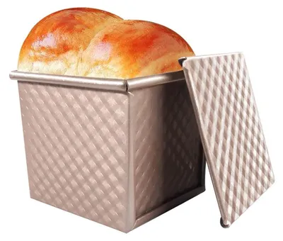 Image de Moule à pain avec couvercle, antiadhésif, en alliage d'aluminium, 250g