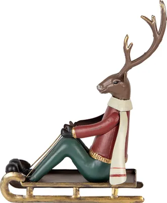 Produktbild von Clayre & Eef Dekorationsfigur Hirsch 27x10x31 cm Braun Metall