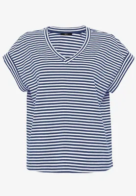 Produktbild von Streifenshirt mit V-Ausschnitt