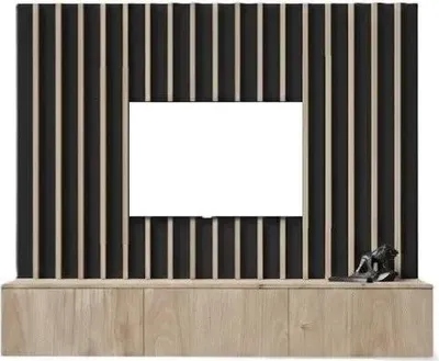 Zdjęcie produktu dla Szafka RTV VERTI 180 hickory jackson + panel ścienny